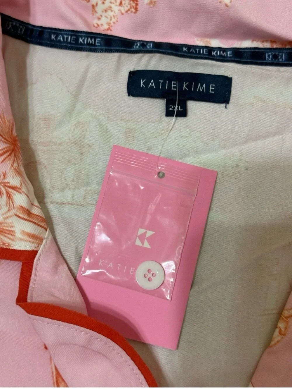 Katie Kime San Antonio Toile Woven Pink Pajama Pants Set